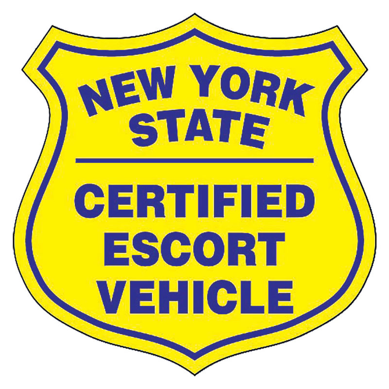 Pilot Car - 12" x 12" N.Y. Escort Magnet (Price/Pair)