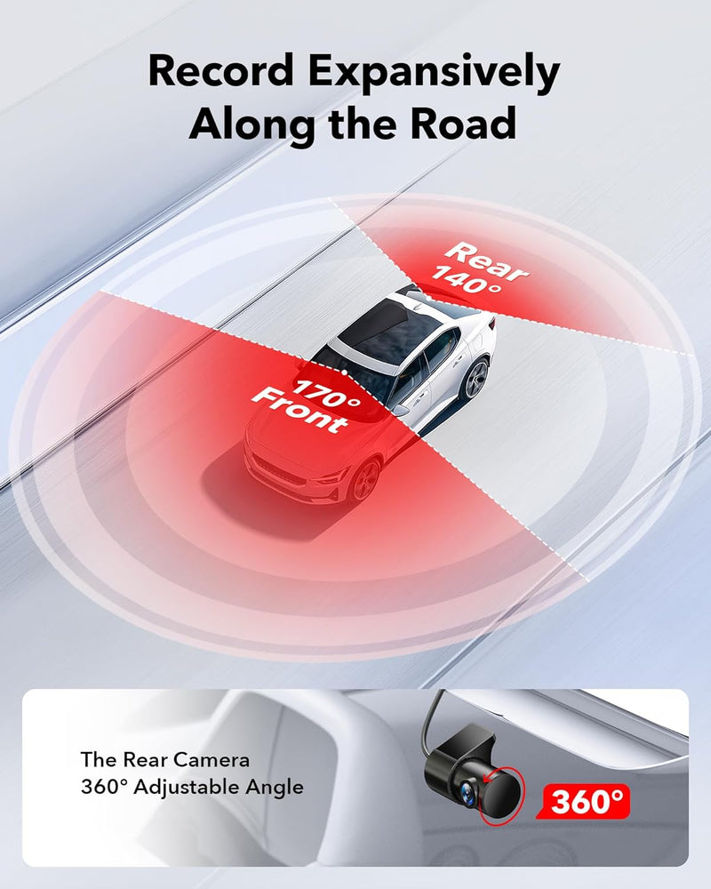 REDTIGER Dash Cam Front Rear