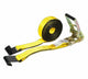 Straps - 2" X 30' Ratchet w/Flat Hook, WLL 3,333 Trailer Tie Down - Yellow