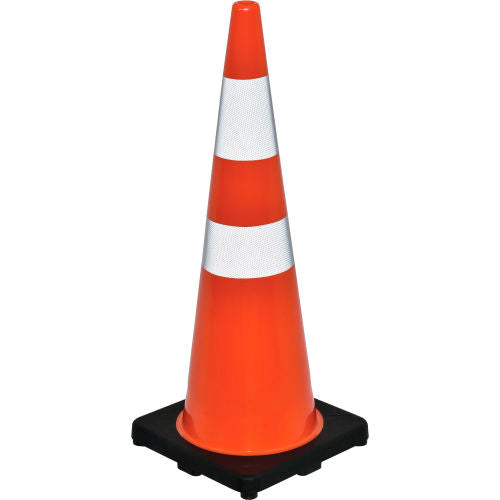 Cones - 36" Reflective, Black Base, 10lbs