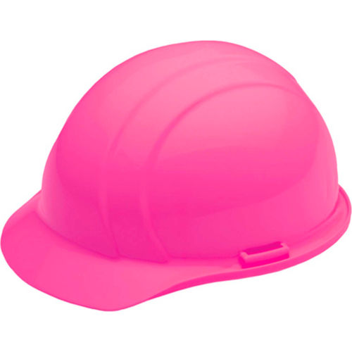 Safety - Americana Full Brim Hard Hat W/Accessory Slots, Standard, 4-Pt Suspension, Hi-Viz Pink